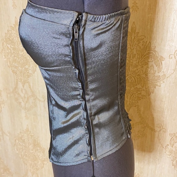 Metallic Pewter Corset Top - Picture 3 of 9
